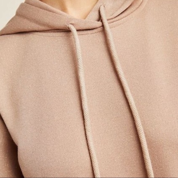 Anthropologie Current Air Shimmer Gold Foiled Sweatshirt - Picture 7 of 13